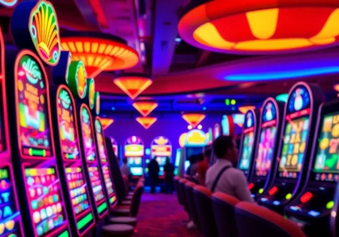 Players celebrating their wins on slot gacor machines with vibrant lights and engaging layouts.