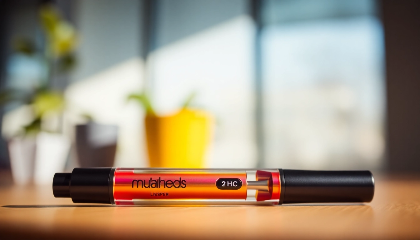 Experience the quality of Muha Meds 2g THC disposable vape pen showcasing its unique design and vibrant colors.