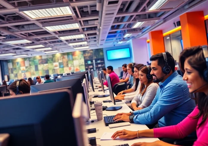 Engaged agents in Tijuana call centers delivering outstanding customer service.