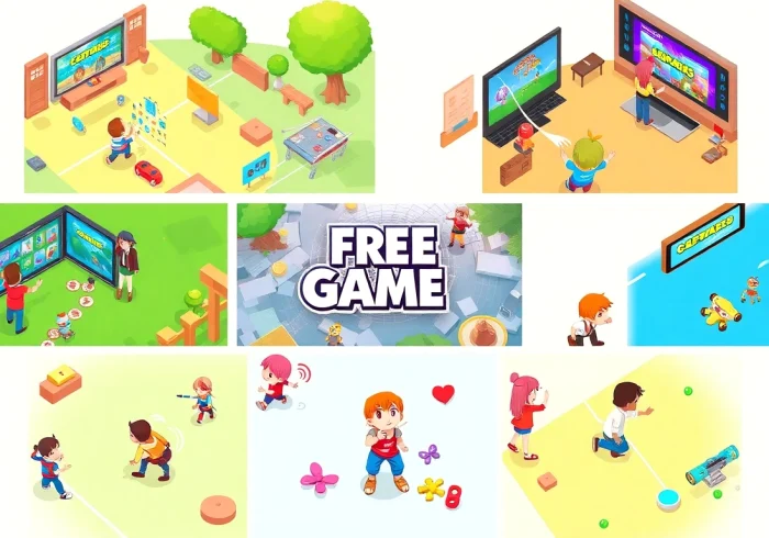 Engage with various free online games in an energetic and colorful gaming environment.