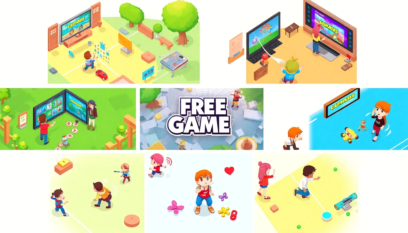 Engage with various free online games in an energetic and colorful gaming environment.