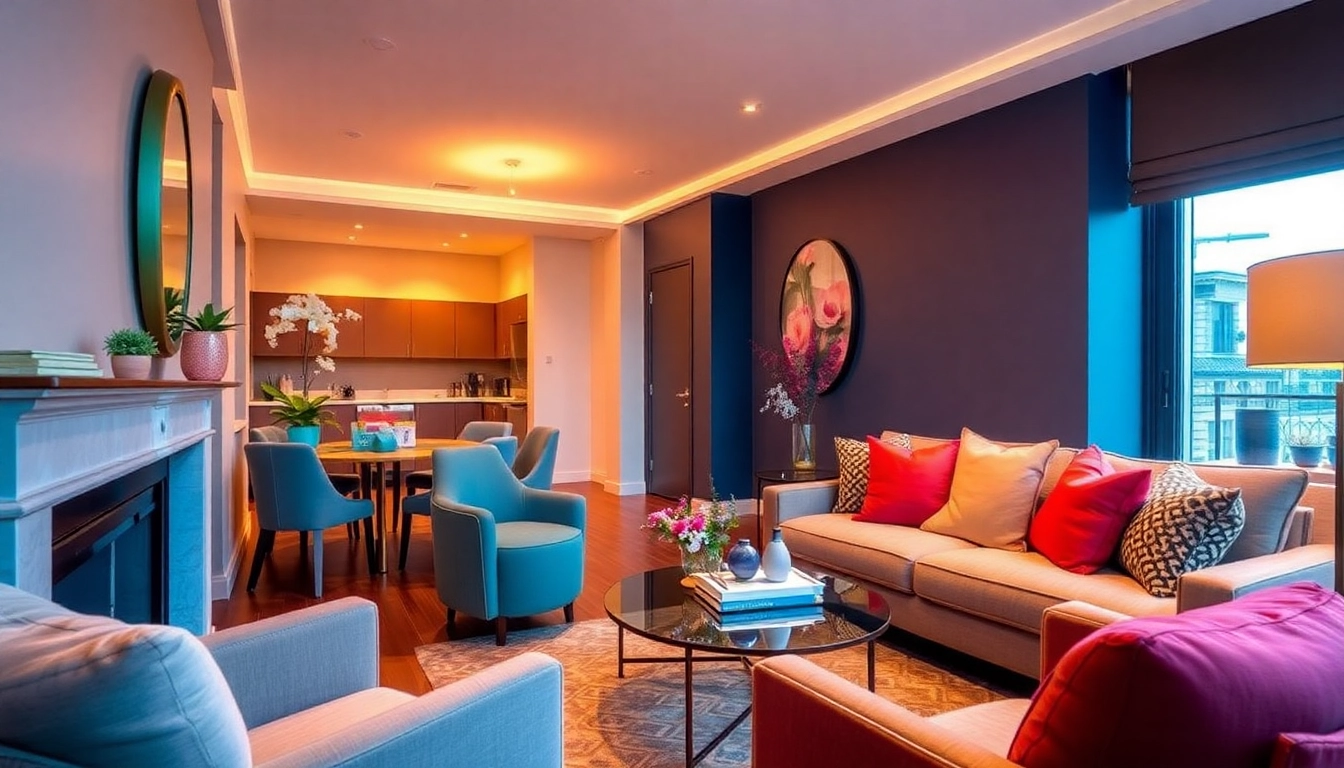 Experience the inviting atmosphere of the Bloomsbury Residences with stylish decor and comfortable furnishings.