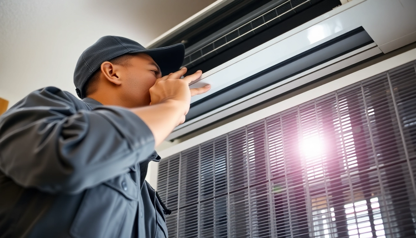 Technician performing air conditioning repair in Fort Worth, Texas, ensuring optimal performance of HVAC systems.