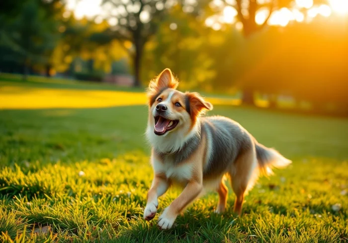 Kate's K9 Pet Care providing joyful dog playtime in a vibrant park setting.